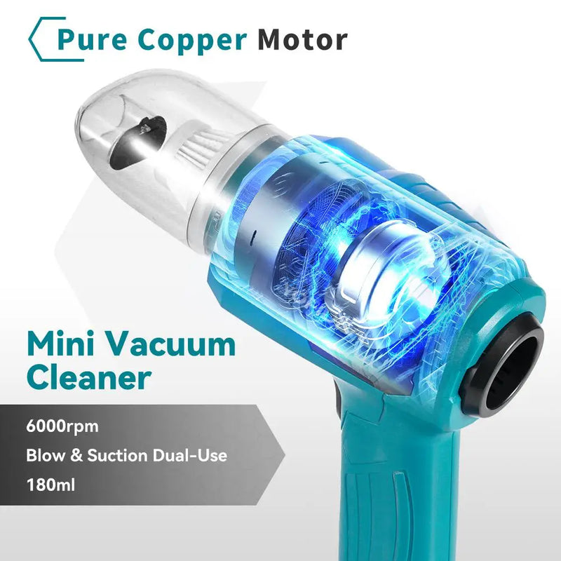 Compact Cordless Vacuum & Blower for Home and Car