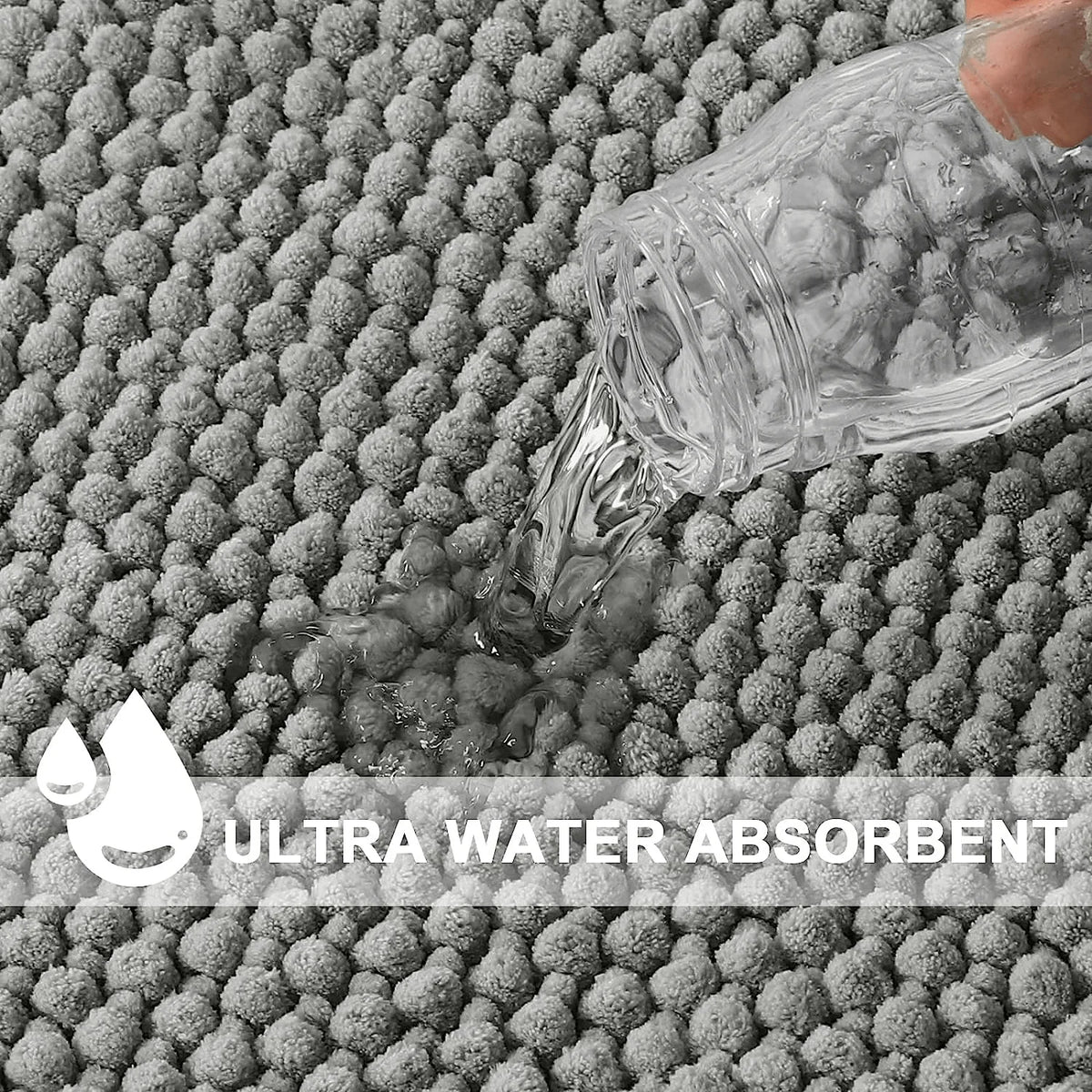 Ultra-Absorbent Chenille Door Mat with Non-Slip Backing