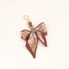 Chic Silk Bow Keychain with Ribbon Charm