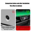 Comparison showing a car camera lens before and after installation, highlighting protection against scratching and water inva