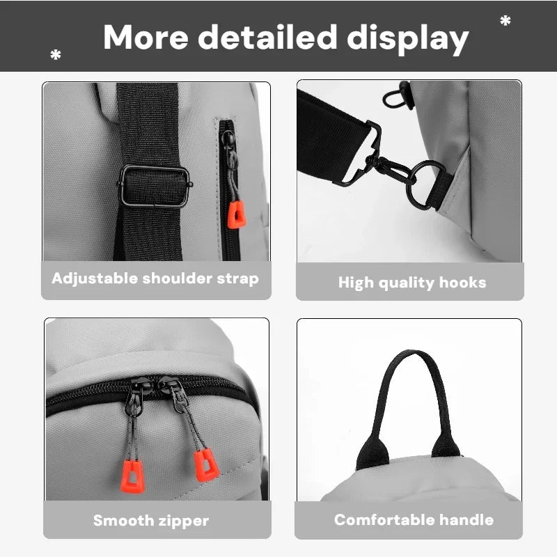Men's Multi-Pocket Outdoor Chest Bag for Cycling and Hiking