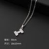 Initial Letter Pendant Necklace with Stainless Steel Chain