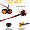 Round LED side marker lights with sealed design and rubber gasket for trucks and trailers