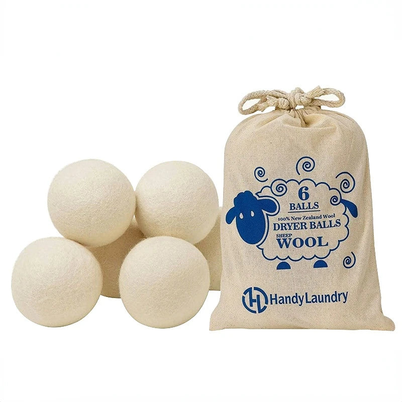 Natural Wool Dryer Balls for Soft, Static-Free Laundry