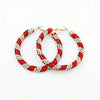 Rainbow Crystal Hoop Earrings