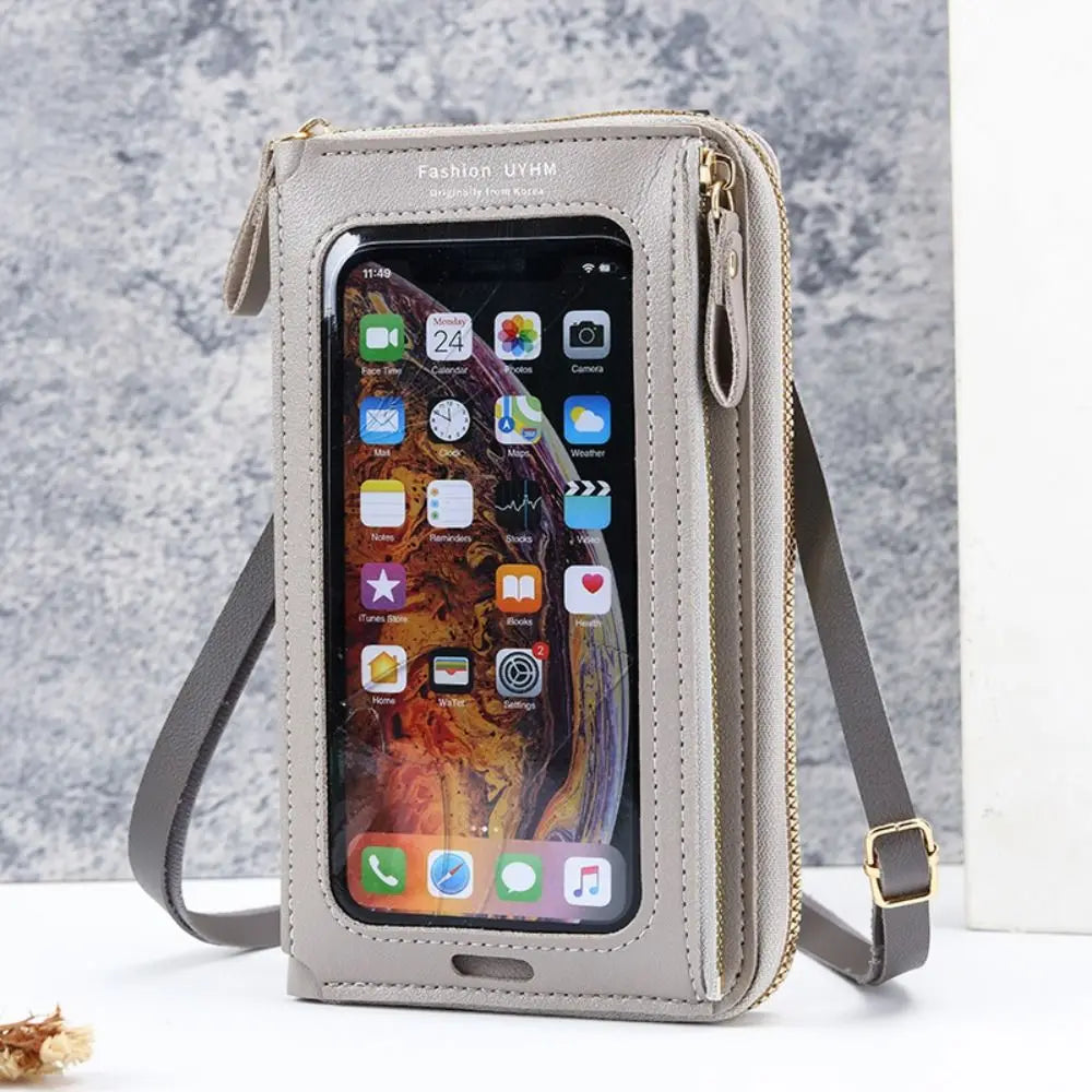Women's Crossbody Phone Purse with Touchscreen Window