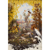 Victorian fairy canvas wall art depicting an ethereal portrait of a nude figure amidst autumn foliage and woodland scenery.