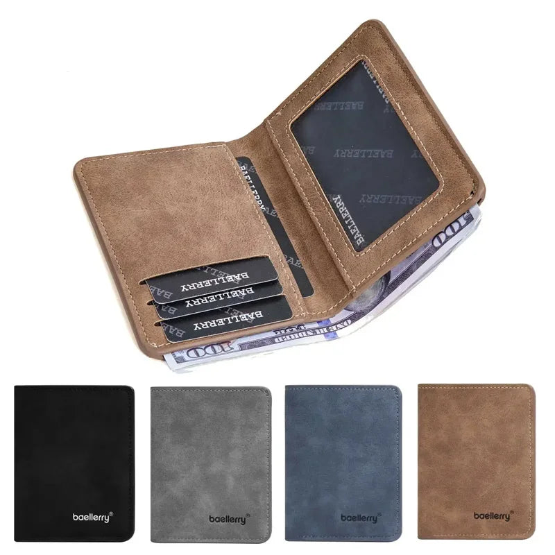 Slim Leather Card Holder for ID and Business Cards