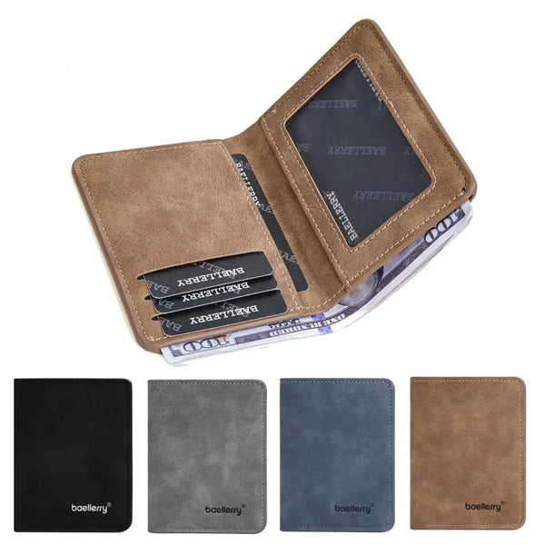 Slim Leather Card Holder for ID and Business Cards