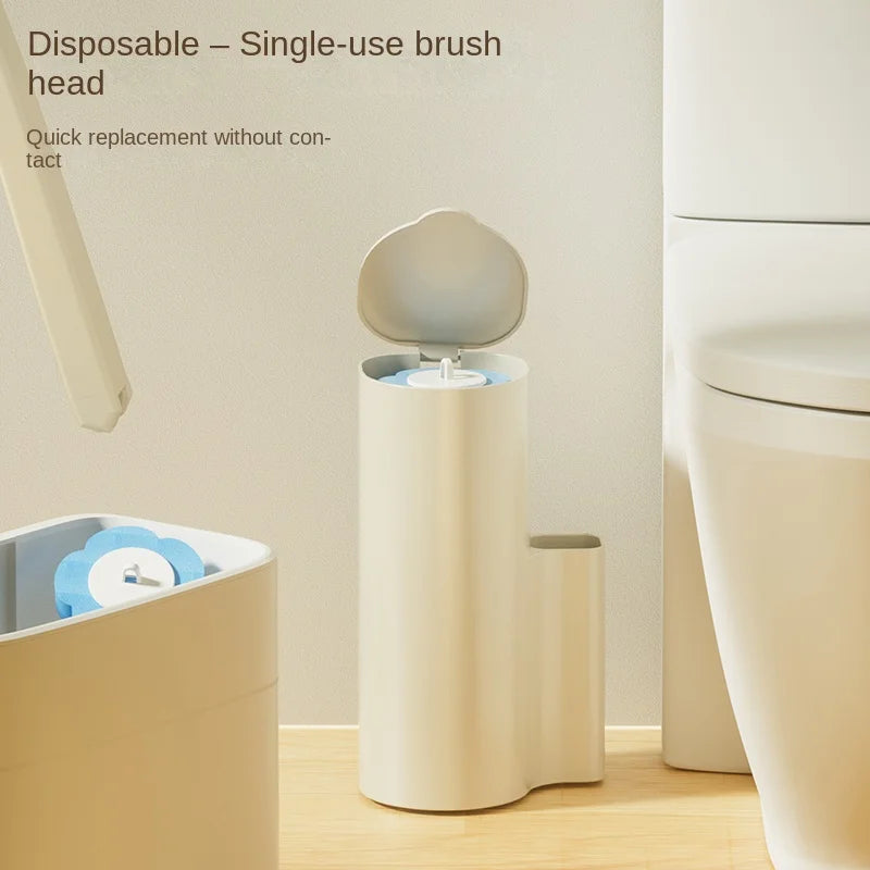Dual-Use Toilet Brush Set with Holder