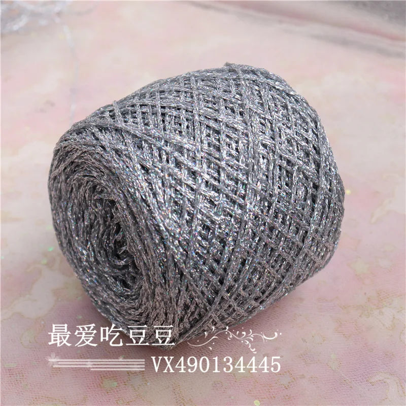 Glitter Blended Cotton Yarn Skein for Knitting & Crochet