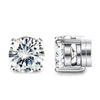 Round Crystal Magnetic Clip-On Earrings