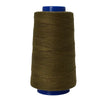 A spool of heavy-duty waterproof bonded polyester thread in olive green.