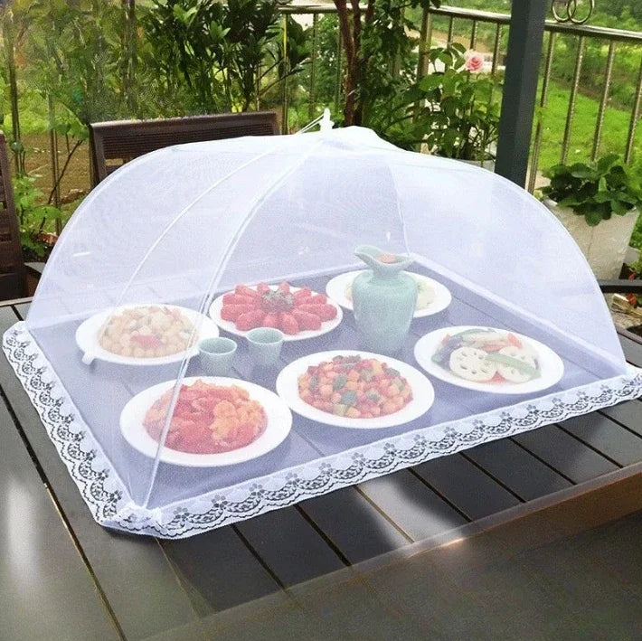 Foldable Mesh Food Cover with Pop-Up Design