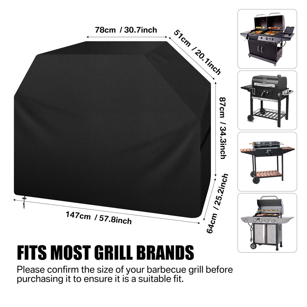 Waterproof Grill Cover with Adjustable Straps