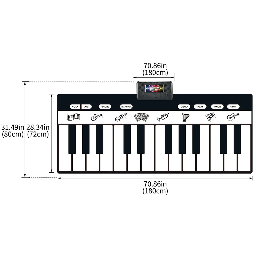 Interactive Musical Piano Play Mat for Kids