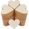Natural Unfinished Wooden Heart Shapes for DIY Crafts