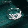 925 Sterlingsilber Lochherzring