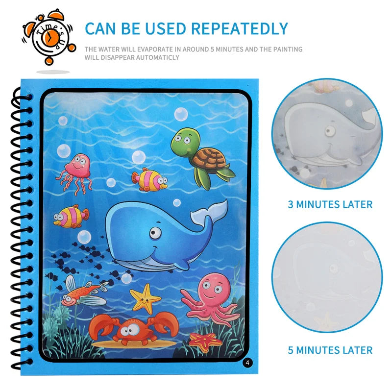 Reusable Magic Water Drawing Book for Kids