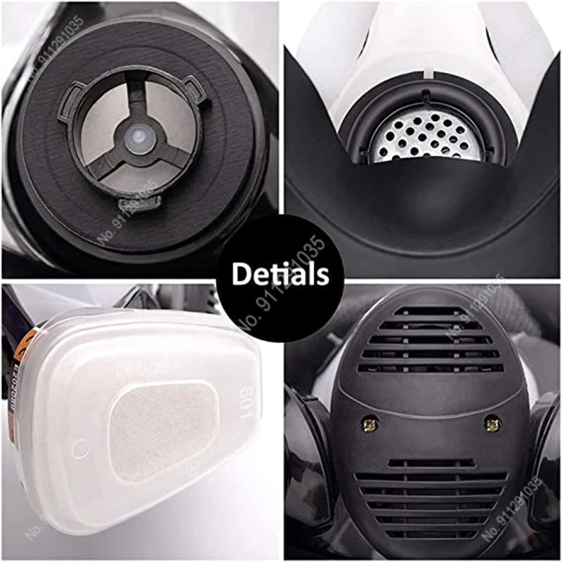Full Face Chemical Respirator Mask with Anti-Fog Visor
