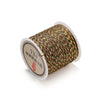Spool of 0.8mm nylon macramé cord for jewelry making in a multicolored woven texture.