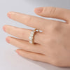 Oval Synthetic Opal Ring with Gold Plating