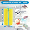 Yellow shoe washing bag with a cleaning brush set for shoes, clothes, and toys