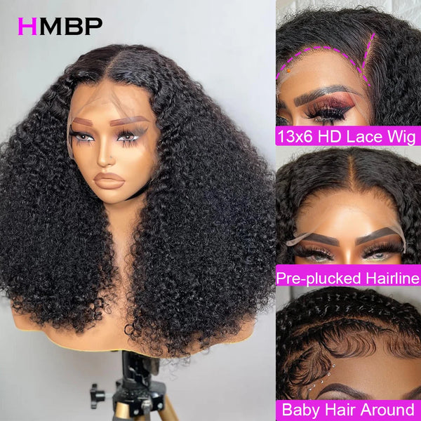 Glueless Kinky Curly Lace Front Wig