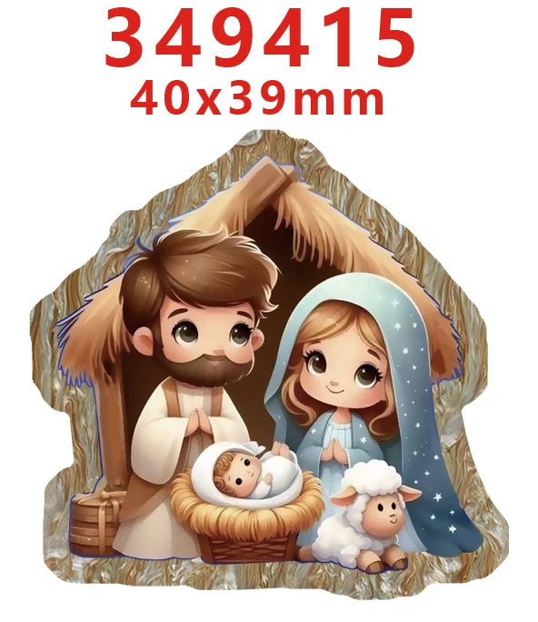 Decorative Faith-Themed Resin Embellishments with Water Ripple Effect