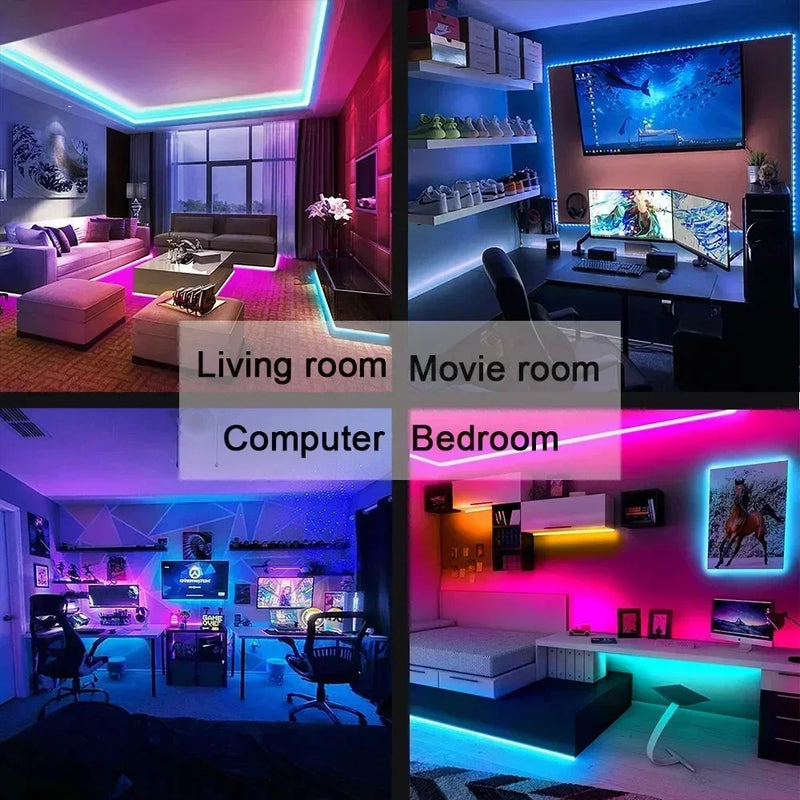 Smart RGB LED Strip Lights with USB Power & App Control
