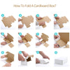 Set of 10 Natural Kraft Cardboard Boxes for Gifts & Storage