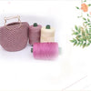 A collection of colorful crochet ice rope in various shades and a finished woven basket.