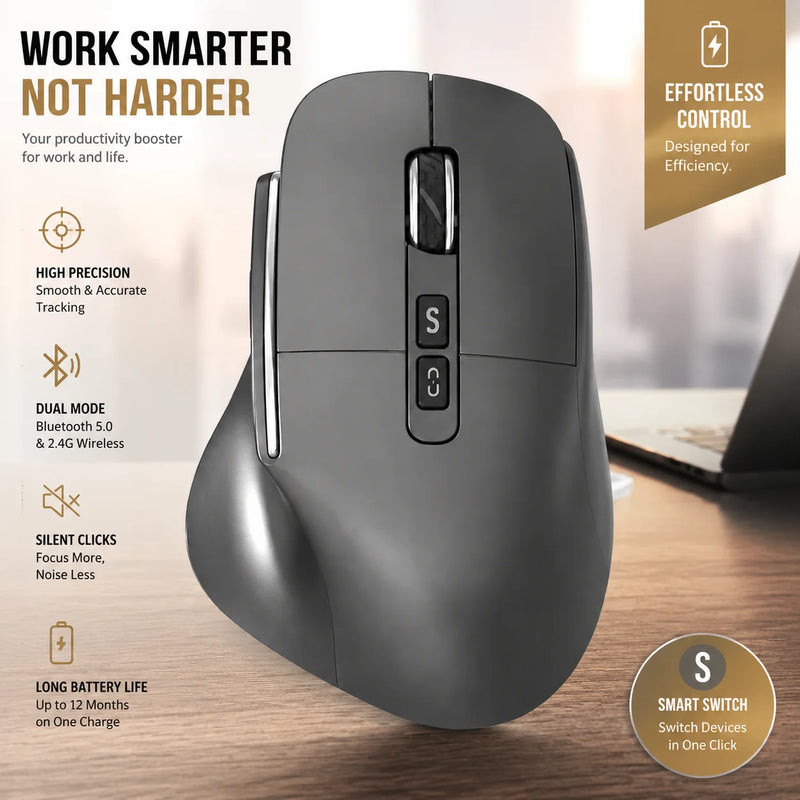 Ergonomic Vertical Wireless Mouse