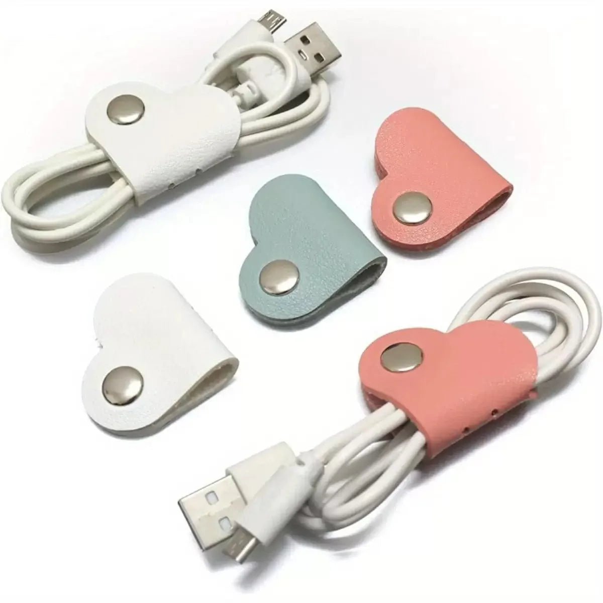 Durable Leather Cable Protectors for Charging Cords