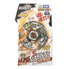 A package for a Shinobi Aramanda metal spinning top battle toy featuring an ornate metallic design.