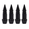Four black universal bullet head screws used for tires and valves