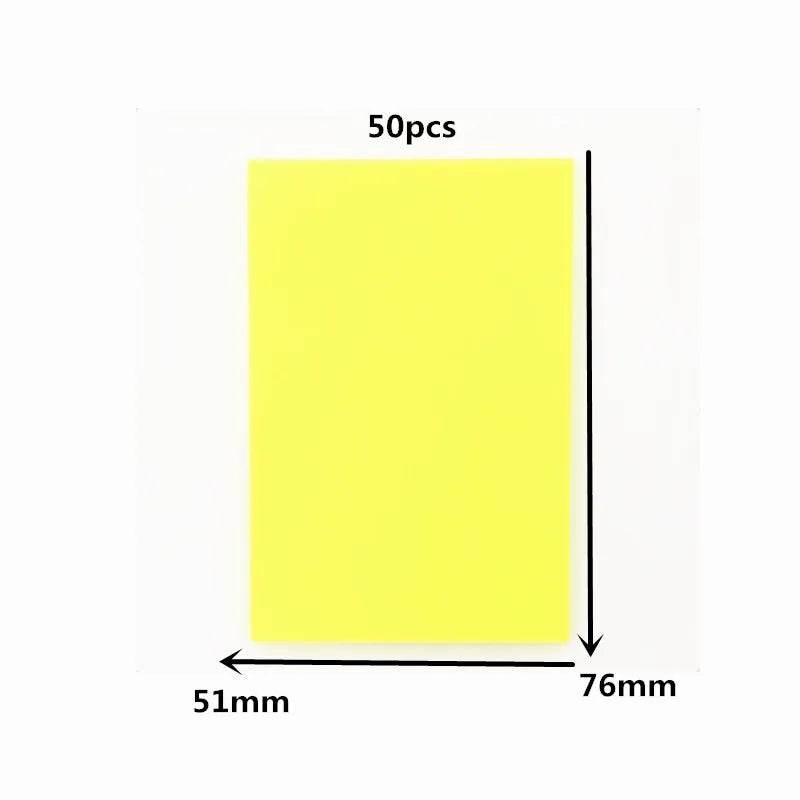 Clear Self-Adhesive Sticky Notes Pack of 50