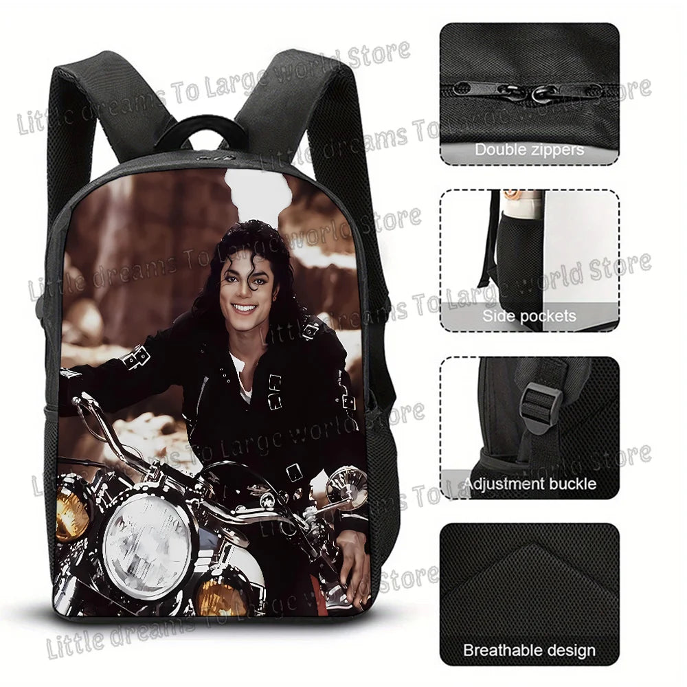 Michael Jackson 3D Print Backpack for School & Travel