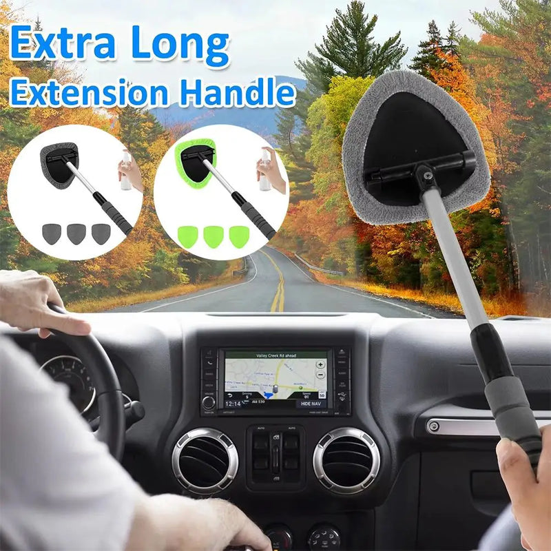 Extendable Telescopic Window Cleaner with Spray Bottle