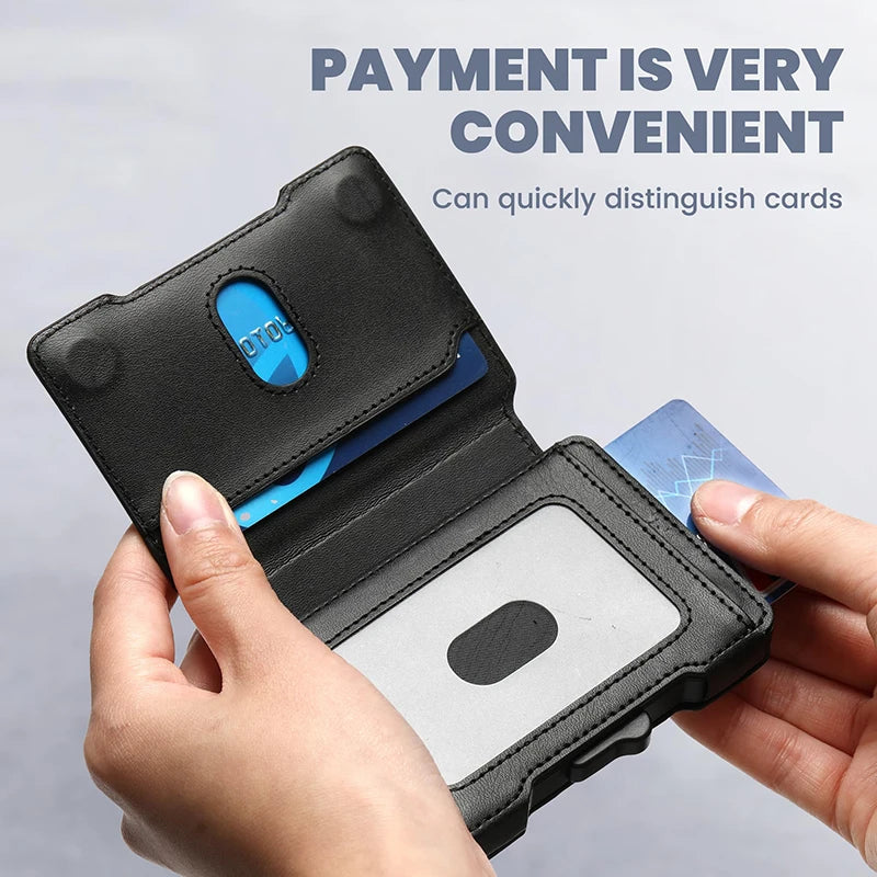 Slim Aluminum Wallet with Money Clip and RFID Blocking