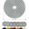 4-Inch Diamond Polishing Pads with Backer Pad (50-3000 Grit)