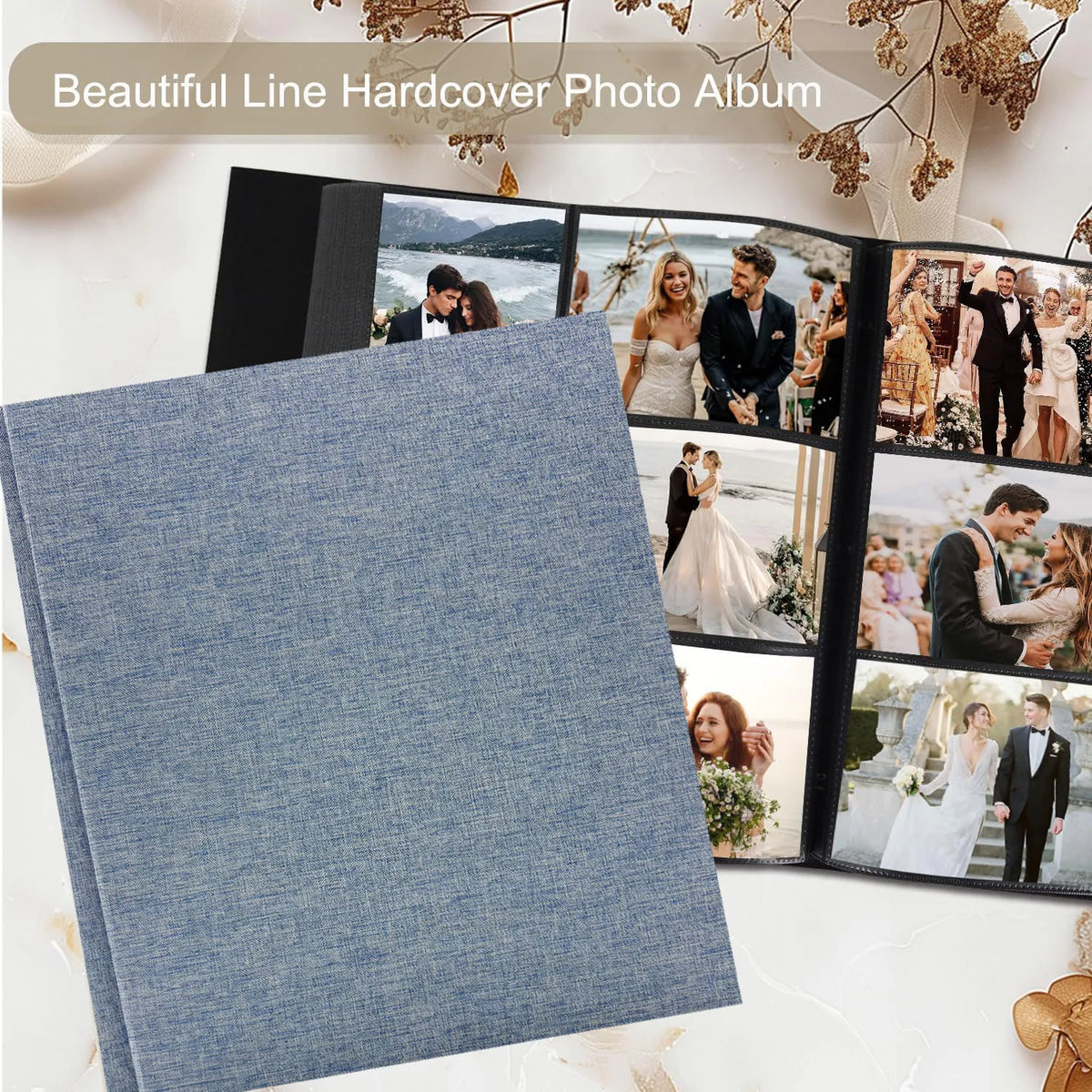 Linen Photo Album with 4x6 Sleeves
