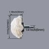 A white cotton polishing buffing wheel with a 1/4 inch shank shown against a gray background.