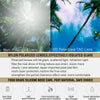 Rimless polarized sports sunglasses with a lightweight TR90 frame shown against a tropical background