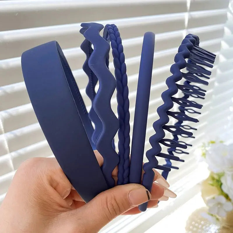 Non-Slip Resin Hair Bands - Set of 5
