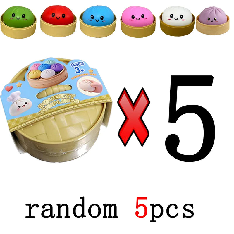 Juguete Antiestrés Squishy de Dumpling con Purpurina