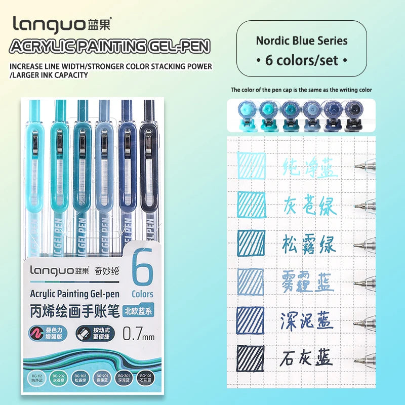 Vibrant Acrylic Gel Pens Set for Art & Writing