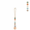 Silicone Baby Pacifier Clip with Wooden Beads