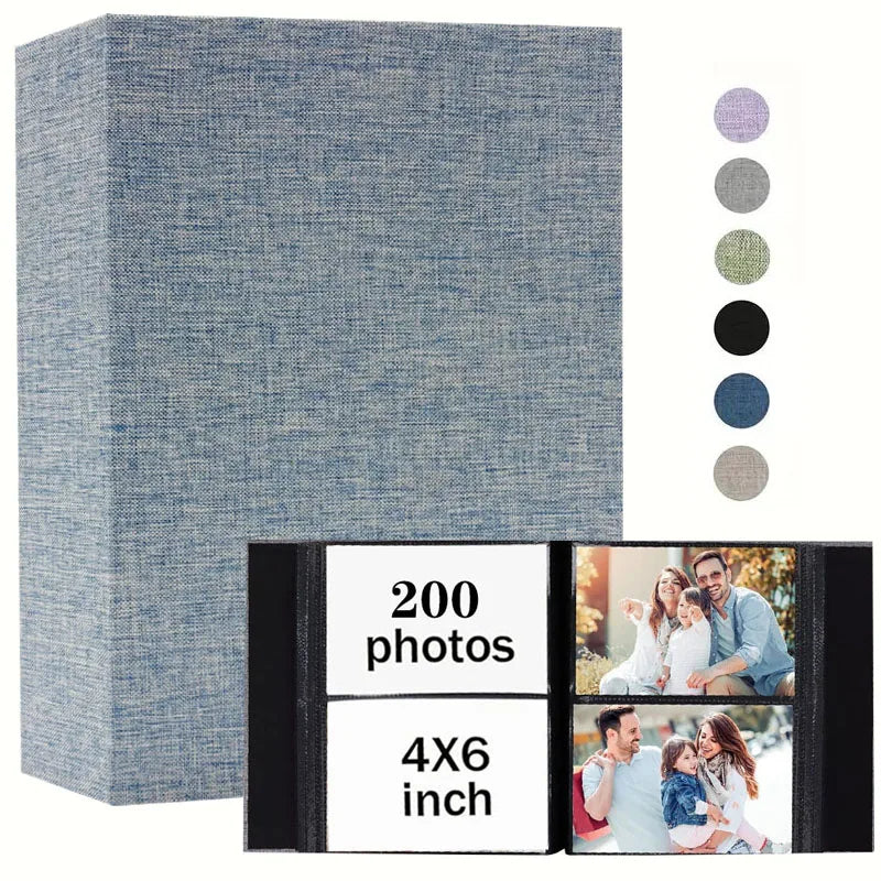 Linen Photo Album with 4x6 Sleeves