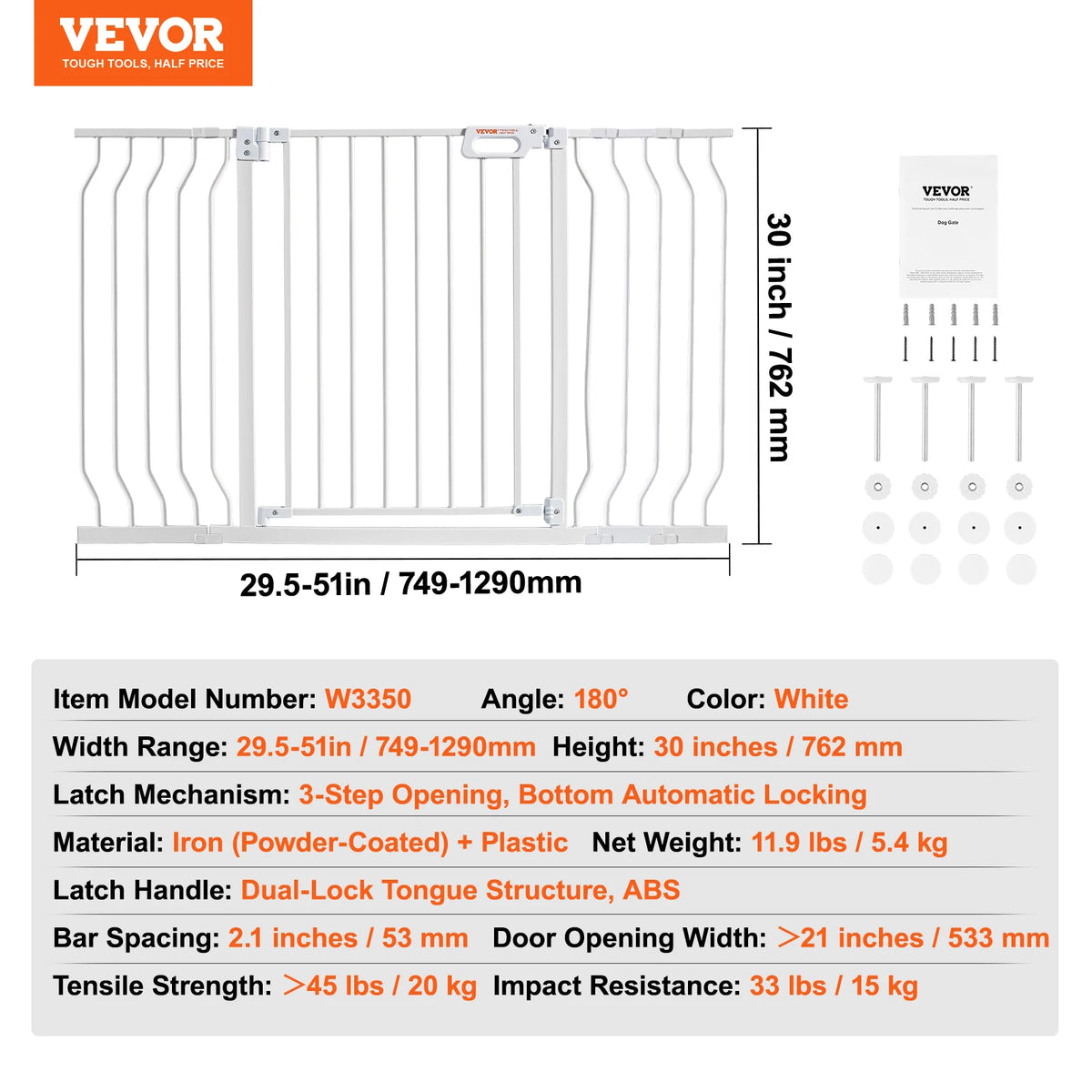 Walk-Through Safety Gate for Babies and Pets